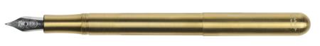 Stylo-plume Liliput Massive Brass. Pointe medium. Etui mtallique.