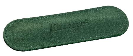 Etui Eco Sport fluweel Green voor 1 pen. Met Kaweco print.