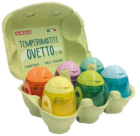 Ovetto taille-crayon mtal 2 trous. Display de 6 pices.