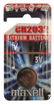 Knopcelbatterij lithium CR2032. Blister.