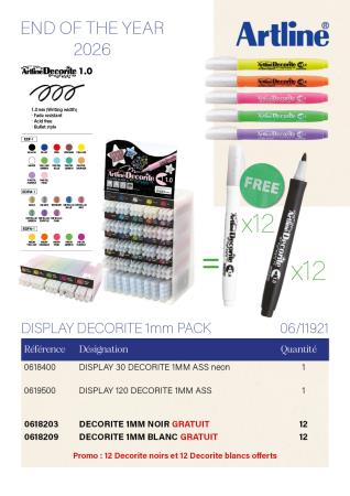 Faites le plein de couleurs avec Decorite 1 mm et recevez 24 marqueurs offerts !