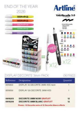 Faites le plein de couleurs avec Decorite 3 mm et recevez 24 marqueurs offerts !