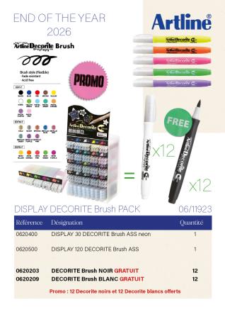 Faites le plein de couleurs avec Decorite Brush et recevez 24 marqueurs offerts !