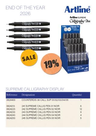 Supreme Calligraphy display 36 pi�ces. Promo de fin d'ann�e -10% !