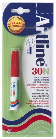 Permanent marker NEAT 30 2,0-5,0mm rood. Blister