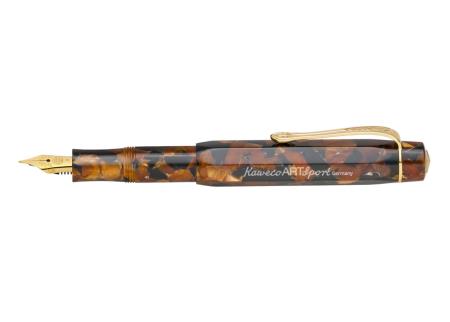 Stylo-plume Art Sport Hickory Brown. Pointe extra-large. Etui mtallique.