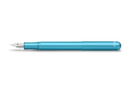 Stylo-plume Collection Liliput Blue. Pointe extra-large. Etui mtallique.