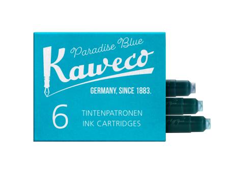 Boîte de 6 cartouches standard d'encre turquoise.