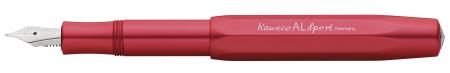 Stylo-plume Sport Alu Deep Red. Pointe extra-fine. Etui m�tallique
