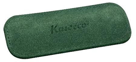 Etui Eco Sport fluweel Green voor 2 pennen. Met Kaweco print.