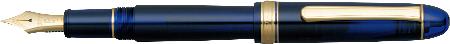 Stylo-plume Century. Pointe ultra extra-fine. Chartres bleu / plaqu or.