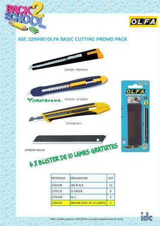 BASIC CUTTING PROMO PACK : 6 X 10 LAMES GRATUITES
