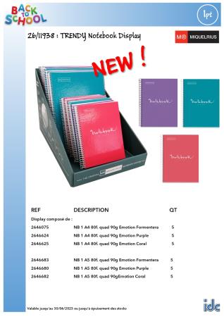 PROMO Trendy Notebooks Display