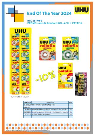 PROMO Joue de gondole papier-collant Rollafix et Patafix. 48 pices : -10%.