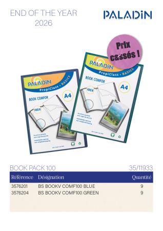 Achetez 9 Paladin Propiclass Book Comfort bleus et 9 verts et profitez du prix d�achat net !