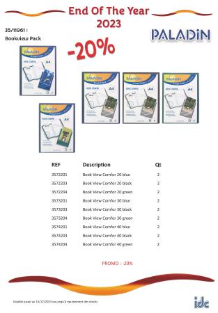 PROMO Bookview Pack : Reliure personnalisable pour feuilles A4 :  : -20%