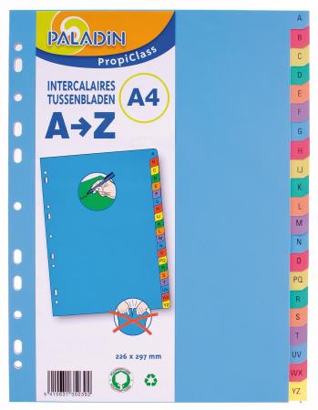 Index standard A4 A-Z.