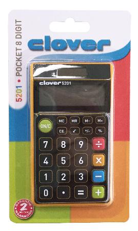Rekenmachine Pocket Color 8 digit. Kleuren in assorti. Blister.