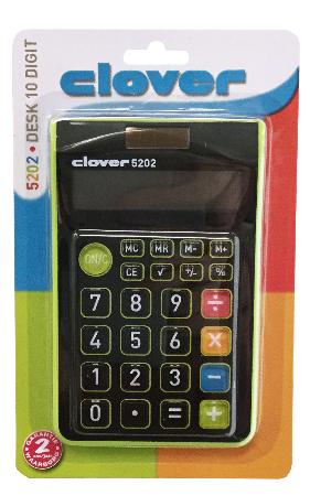 Calculatrice Desk Color 10 digit. Coloris assortis. Blister.