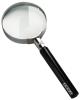 Loupe en verre et corps mtallique. Diamtre: 65mm.