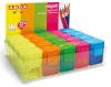 Display de 20 taille-crayons Smart fluo. 2 trous.