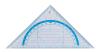 Equerre g�ometrique 45� 16cm. Bo�te de 50 pi�ces.